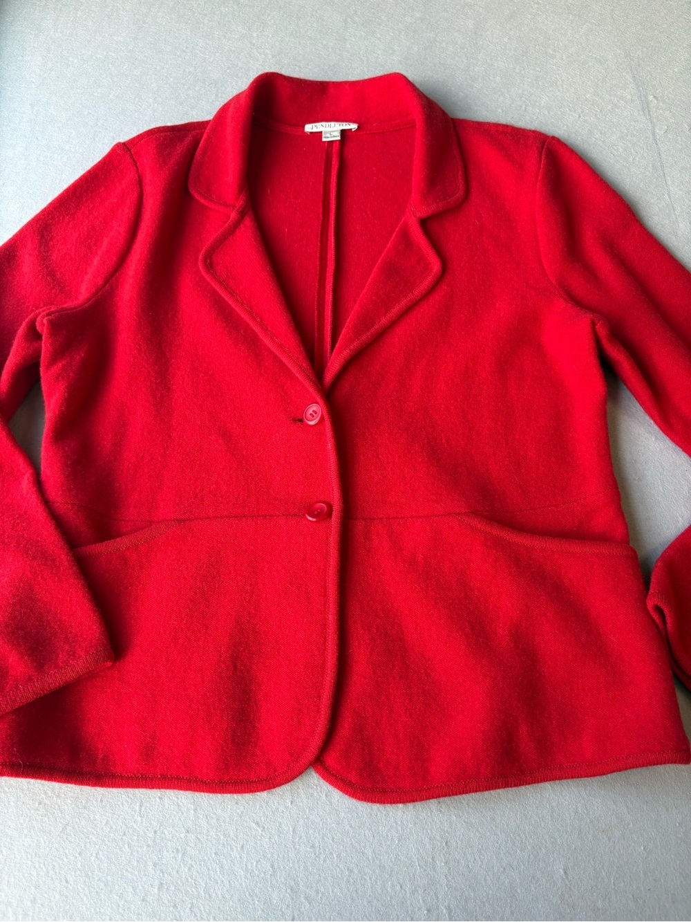 PENDLETON LambsWool Sweater Blazer Red Sz Large